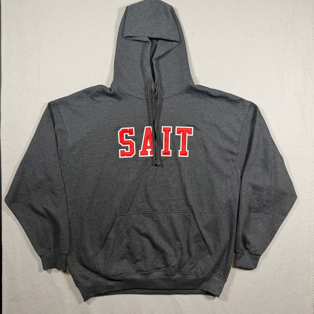 JPT Classics Mens SAIT Pullover Hoodie XL Charcoal Grey Tackle Twill Logo NWT